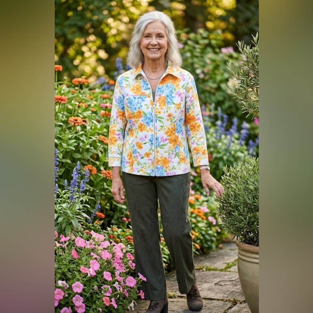 Jones New York Signature Floral Jacket
